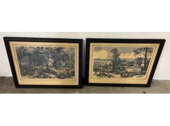 Two Framed Pioneer Prints