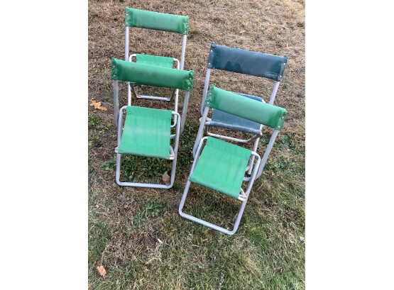 Lot Of 4 Folding Camp / Beach Chairs
