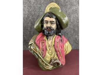 Vintage Holland Ceramic Pirate Buccaneer  Bust