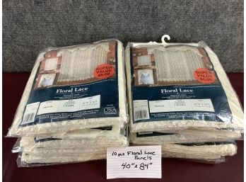 New In Package - 10 Floral Lace Panels (40' W X 84' L)