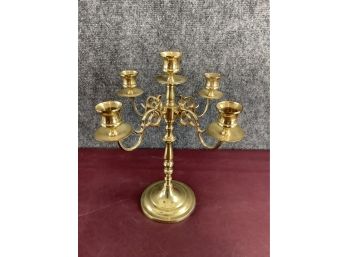 Vintage Brass Candelabra (5 Candles)