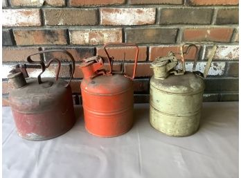 3 Vintage Fuel Cans