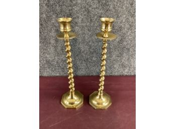 Pair Of Brass Candel Sticks