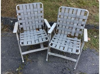 2 Vintage Nylon Lawn Chairs