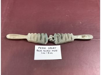 Old Bank Sinker Lead Mold 1oz To 5oz