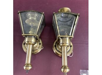 Pair Of Brass Lights