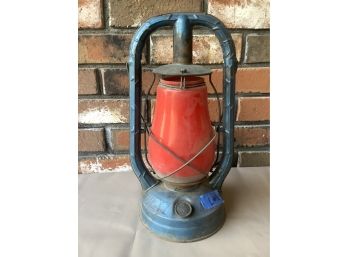 Dietz Monarch Lantern Blue With Red Globe