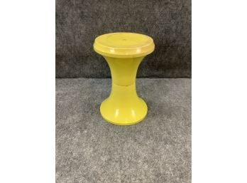 Vintage Yellow Plastic 2 Piece Stool