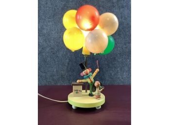 Vintage Clown With Balloons Lamp