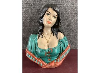 Vintage Holland Ceramic Gypsy Bust