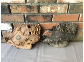 Pair Of Vintage Baseball Gloves