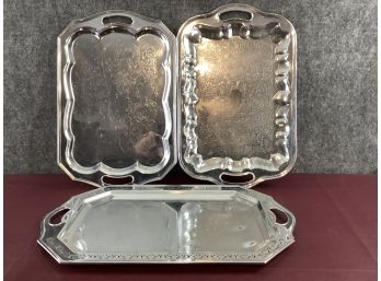 Lot Of 3 Serving Trays