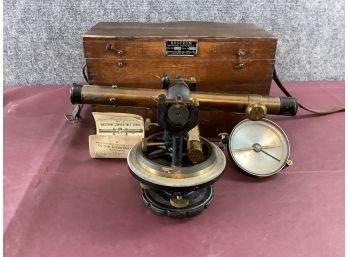 Vintage Bostrom Surveying Instrument In Wood Box