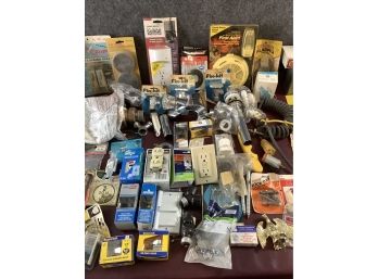 HUGE Misc Electrical And Plumbing Hardware Lot Many New Items