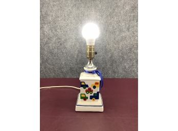 Small White Lamp With Trucks