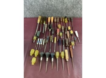 Lot Of Screwdrivers And Awls
