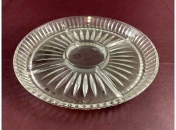 Clear Glass Divided Plate
