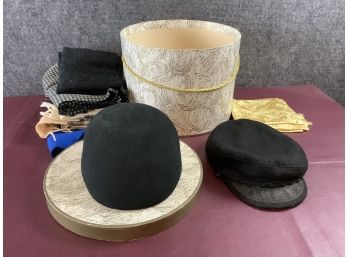 Mixed Lot Of Vintage Hats And Scarves