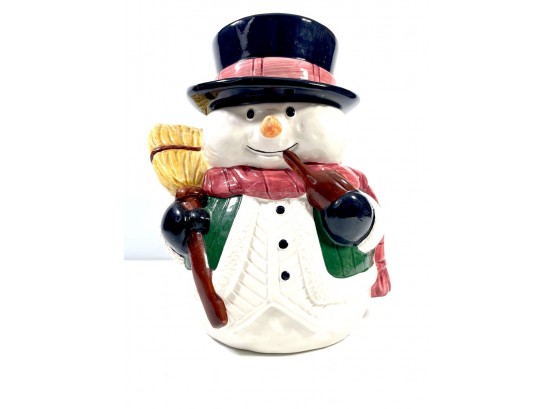 Snowman Cookie Jar - Ceramic 11' Inches