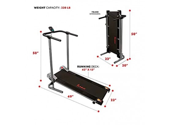 Sunny Brand Folding Manual Treadmill