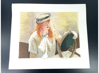 Rhoda Yanow Artist Proof  Lithograph ' Straw Hat ' # 104/250