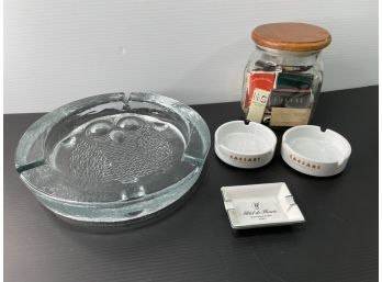 Vintage Ashtrays And Match Collection