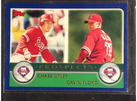 2003 Topps Phillies Prospects Chase Utley/gavin Floyd Rookie Card - Y