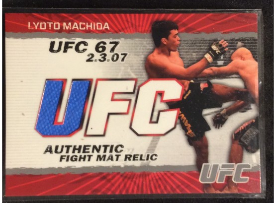 2009 Topps UFC Lyoto Machida Fight Mat Relic Card - Y