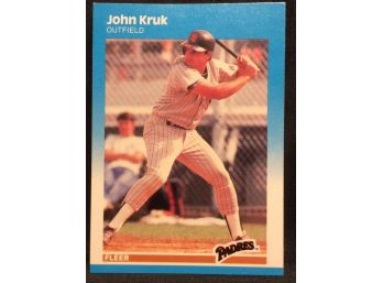 1987 Fleer John Kruk Rookie Card - L
