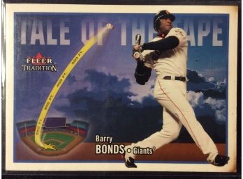 2003 Fleer Tradition Tale Of The Tape Barry Bonds Insert Card - L