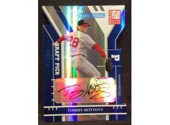 2004 Donruss Elite Extra Edition Draft Pick Tommy Hottovy Die Cut Autograph Card 09/50 - Y