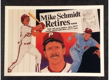 1990 Upper Deck Mike Schmidt Retires Card - Y