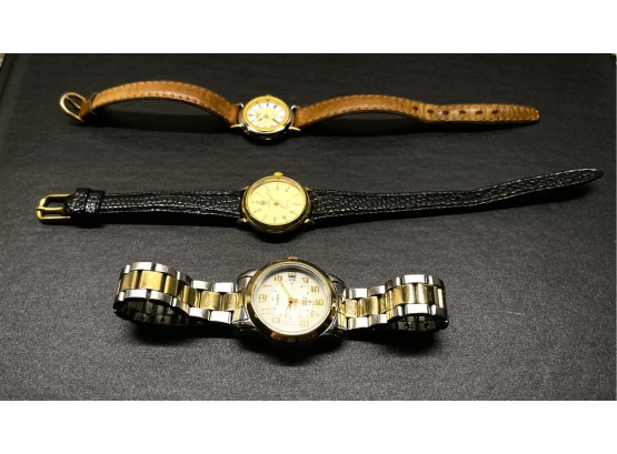 Trio Of Vintage Watches- Timex Indiglo, Jaz Paris And A Replica ' Rolex '