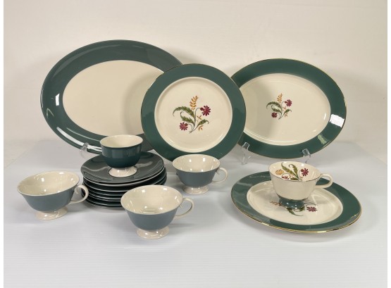 Small Mixed Lot Of China- Four Pieces Of  Homer Laughlin And Thirteen Pieces Of Unmarked China