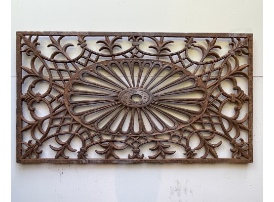 Ornamental Cast/ Wrought Iron Door Mat With Fleur De Lis Design