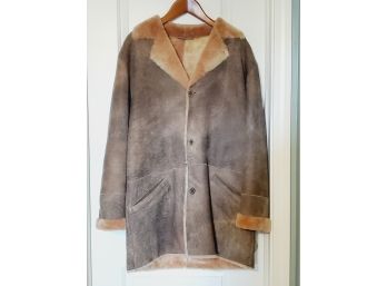 Fantastic Men's Shearling Coat By Florida Leather Arts - Size Large