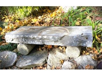 Unconventional Three Piece Stone Bench