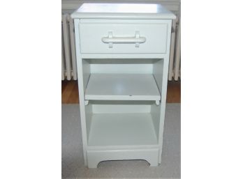 Vintage White-Painted Nightstand