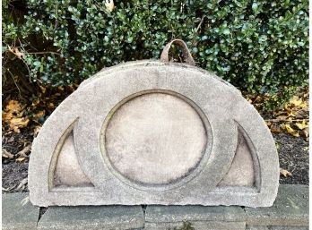 Old Carved Arched Transom Pediment
