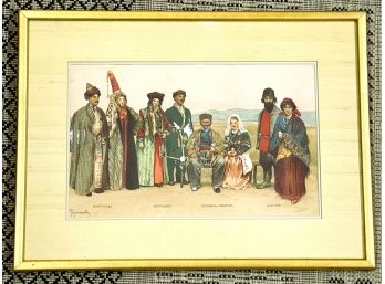 Late 1800's - Early 1900's- Russian Historical Costume's Referencing Kalmyks, Kyrgyz, Krymsk And Gypsies Print