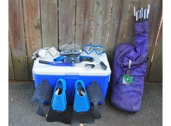 Outdoor Activities Lot With US Divers, Coleman, Aqua Sphere And More