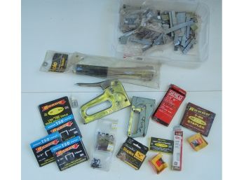 Group Of Staple Guns, Hammer Tacker With Porter Cable, Senco And Arrow- Some In Packaging