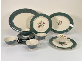 Small Mixed Lot Of China- Four Pieces Of  Homer Laughlin And Thirteen Pieces Of Unmarked China