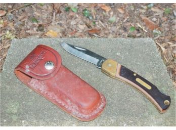 Schrade Old Timer Pocket Knife With Leather Sheath