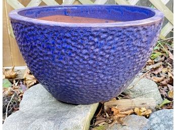 Large Glazed Ceramic Planter In Violet