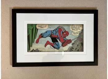 Spider Man Cartoon Framed Print