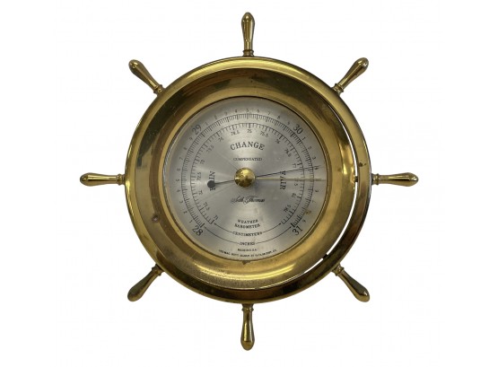 Vintage Seth Thomas Ship's Wheel Barometer (BQ)