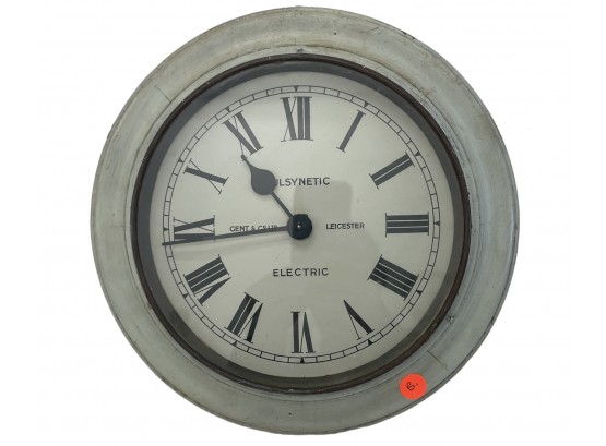 Antique Pul-Syn-Etic Impact Industrial Electric Clock (V)