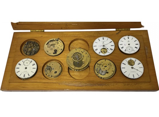 Boxed Collection Of Antique Pocket Watch Works (G)