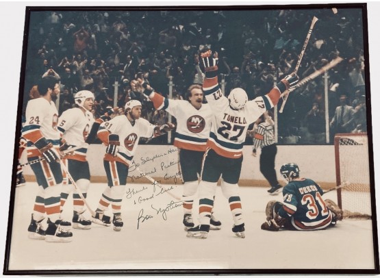 NY Islanders 1980s 'Bob Nystrom' Autographed Photo 20' X 16'
